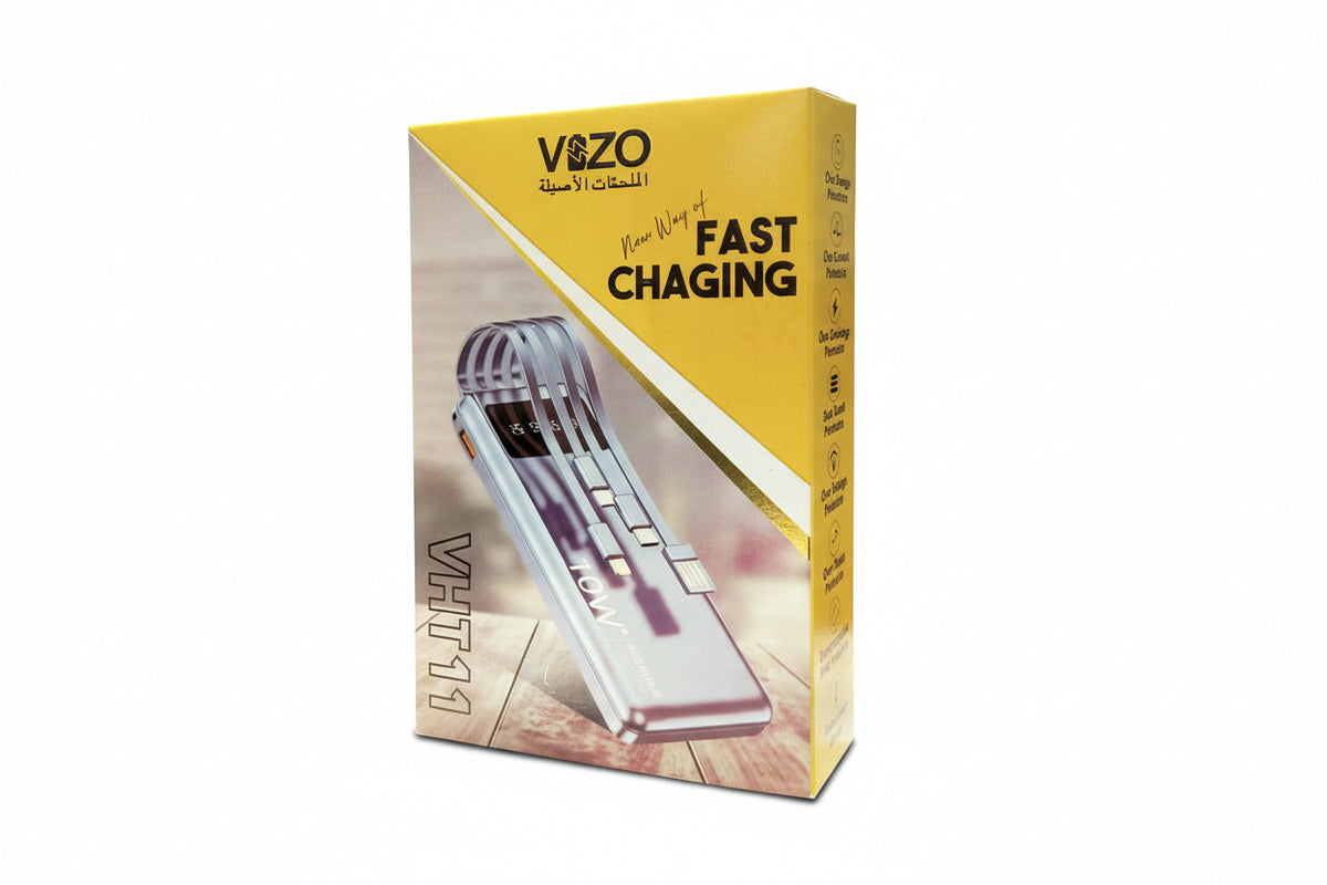 Vazo fast charging product packaging on a white background