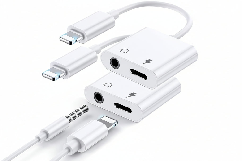 Apple iPhone Connector Lightning to 3.5mm Earphone Jack & Mobile Charging Jack