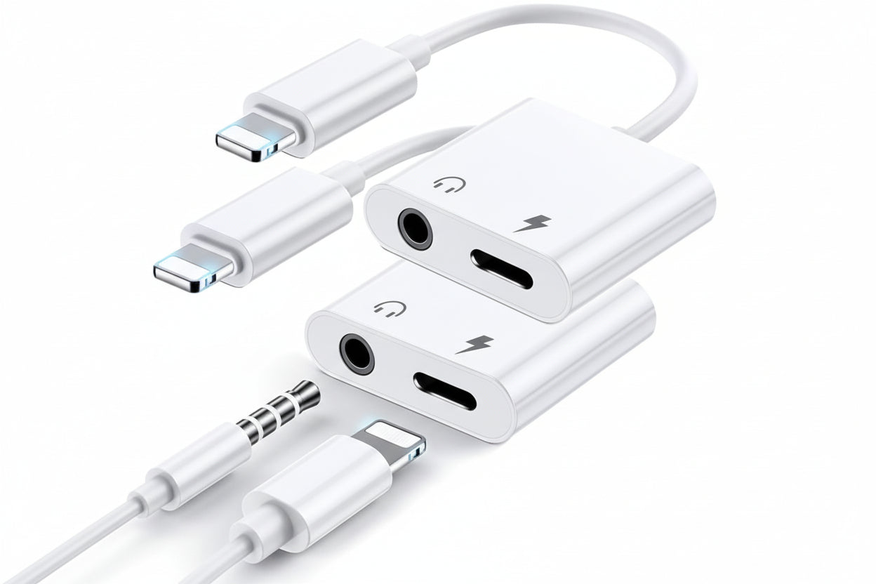 Apple iPhone Connector Lightning to 3.5mm Earphone Jack & Mobile Charging Jack