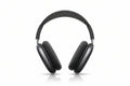 Black over-ear headphones on a white background