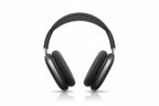 Black over-ear headphones on a white background