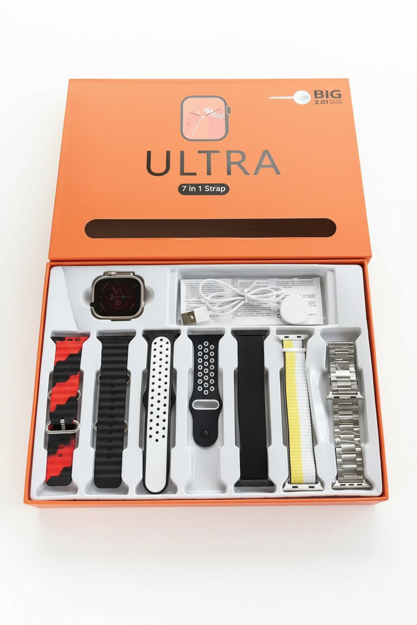 AirPods Pro 2 + Ultra 7-in-1 Smartwatch Combo | Premium Sound & Style Deal